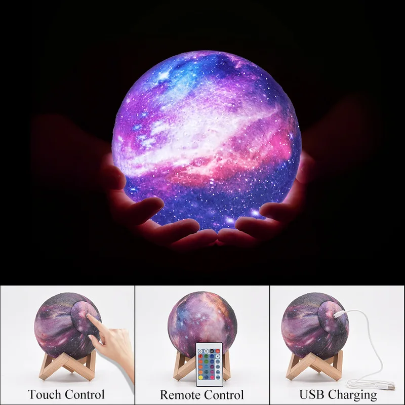 LED Night Light 3D Print Moon Lamp Rechargeable Color Change 3D Light Touch Moon Light Remote LED Moon Light EID Ramadan Decor
LED Night Light 3D Print Moon Lamp Rechargeable Color Change 3D Light Touch Moon Light Remote LED Moon Light EID Ramadan Decor