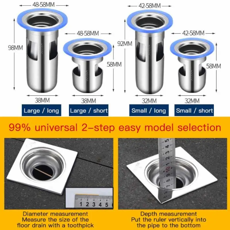 1PC Floor Drain 304 Stainless Steel Deodorant Insect Proof Floor Drain Core Deodorant For Home Kitchen Bathroom Filter Tools
1PC Floor Drain 304 Stainless Steel Deodorant Insect Proof Floor Drain Core Deodorant For Home Kitchen Bathroom Filter Tools
