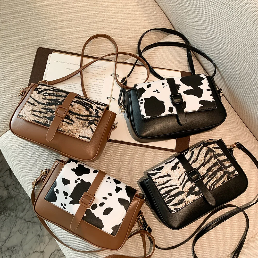 Women Flap Crossbody Bag PU Autumn Animal Printed Vintage Splicing Shoulder Bags Daily Party Handbags Black/Brown
Women Flap Crossbody Bag PU Autumn Animal Printed Vintage Splicing Shoulder Bags Daily Party Handbags Black/Brown