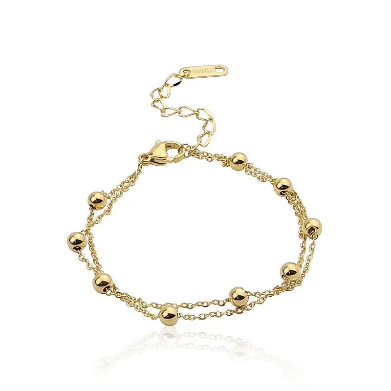 New Jewelry High-Quality Stainless Steel Double-Layer Bracelet With Steel beads love Bangle For Women's Party Gifts Wholesale
New Jewelry High-Quality Stainless Steel Double-Layer Bracelet With Steel beads love Bangle For Women's Party Gifts Wholesale