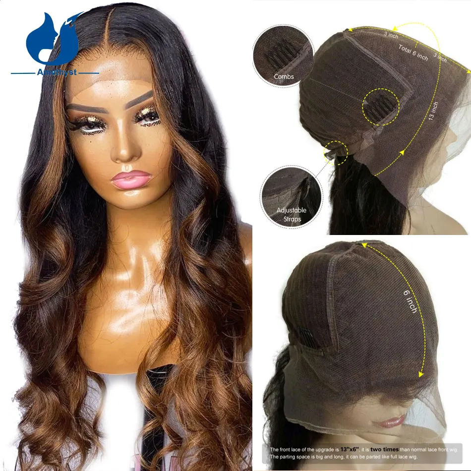 Amethyst 13x6 Lace Front Wigs Brazilian Remy Soft Wave Brown Ombre Human Hair Wigs 16-24inch Long Hair Wigs With Pre-plucked
Amethyst 13x6 Lace Front Wigs Brazilian Remy Soft Wave Brown Ombre Human Hair Wigs 16-24inch Long Hair Wigs With Pre-plucked