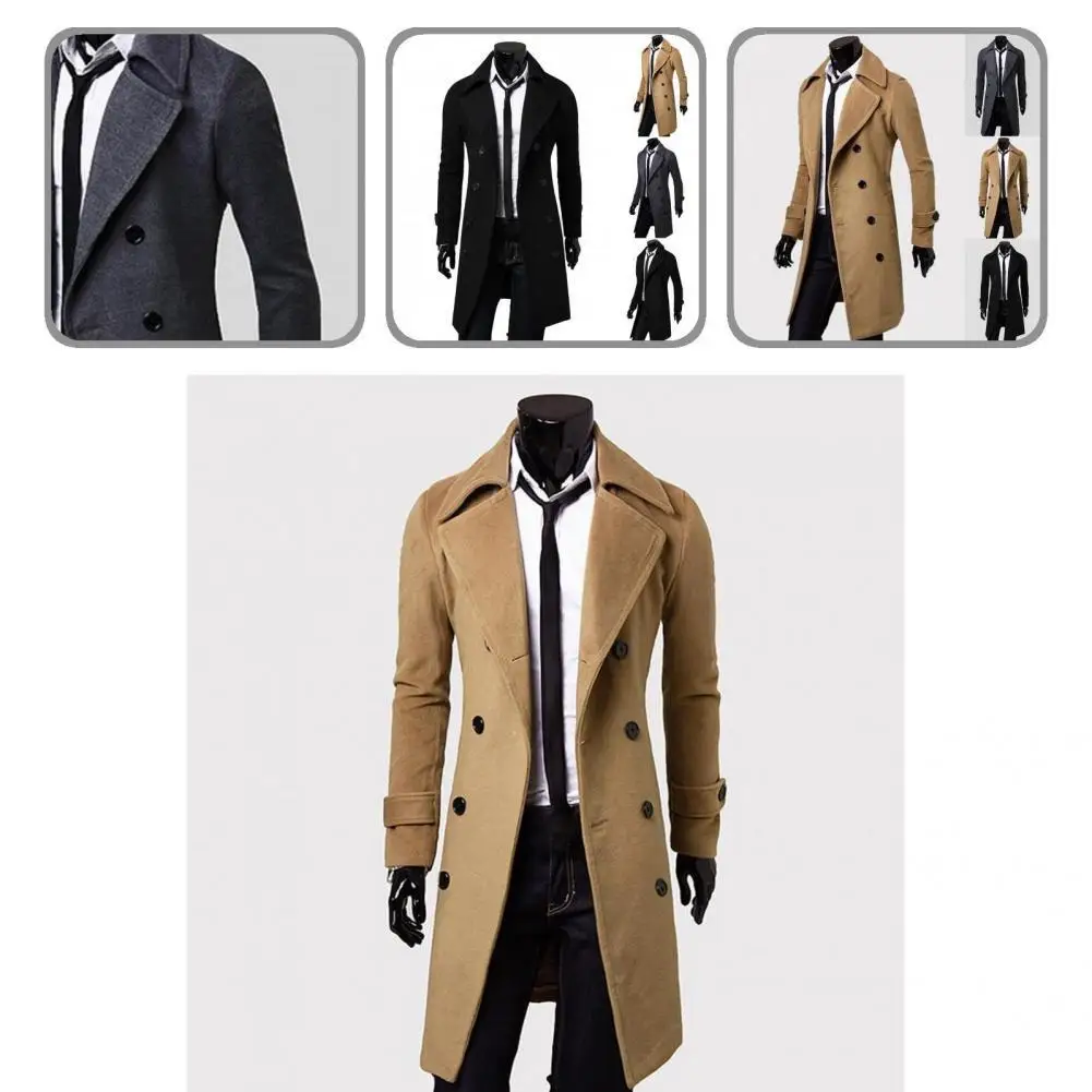 Stylish Men Jacket Turndown Collar Autumn Winter Warm Pure Color Trench Coat Long Trench Coat Men Jacket
Stylish Men Jacket Turndown Collar Autumn Winter Warm Pure Color Trench Coat Long Trench Coat Men Jacket