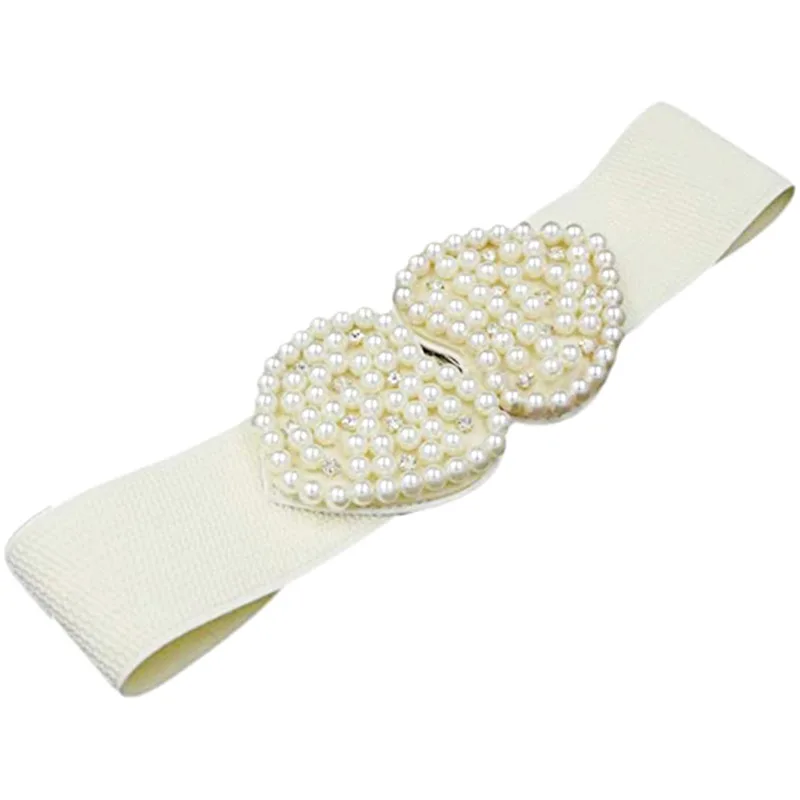 Luxury Women Heart Pearl Belt For Dress Elegant Floral Buckle Sweet Pearl Decoration Rhinestone Wedding Belt Elastic Waist New
Luxury Women Heart Pearl Belt For Dress Elegant Floral Buckle Sweet Pearl Decoration Rhinestone Wedding Belt Elastic Waist New