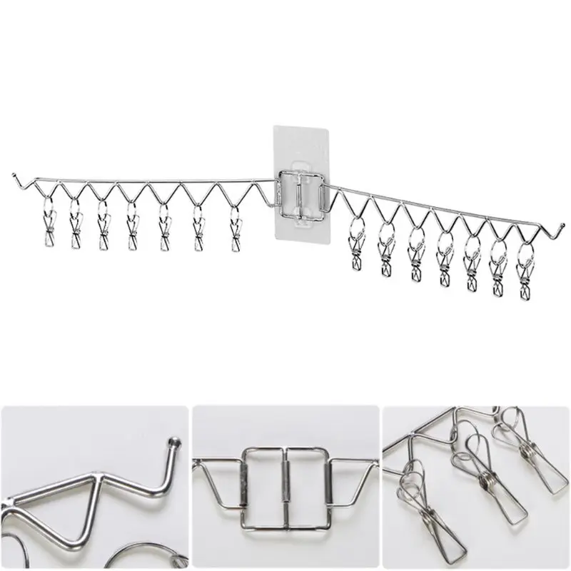 H051 Stainless Steel Foldable Wall Mounted Clothes Hanger Rotatable Windproof Rack
H051 Stainless Steel Foldable Wall Mounted Clothes Hanger Rotatable Windproof Rack