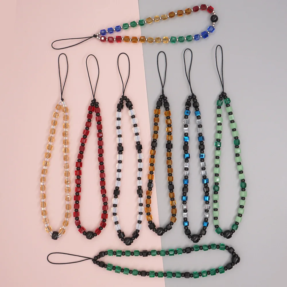 Simple Personality Transparent Square Crystal Black Beads Mobile Phone Chain Women's Anti-Lost Lanyard Jewelry Accessories Gifts
Simple Personality Transparent Square Crystal Black Beads Mobile Phone Chain Women's Anti-Lost Lanyard Jewelry Accessories Gifts