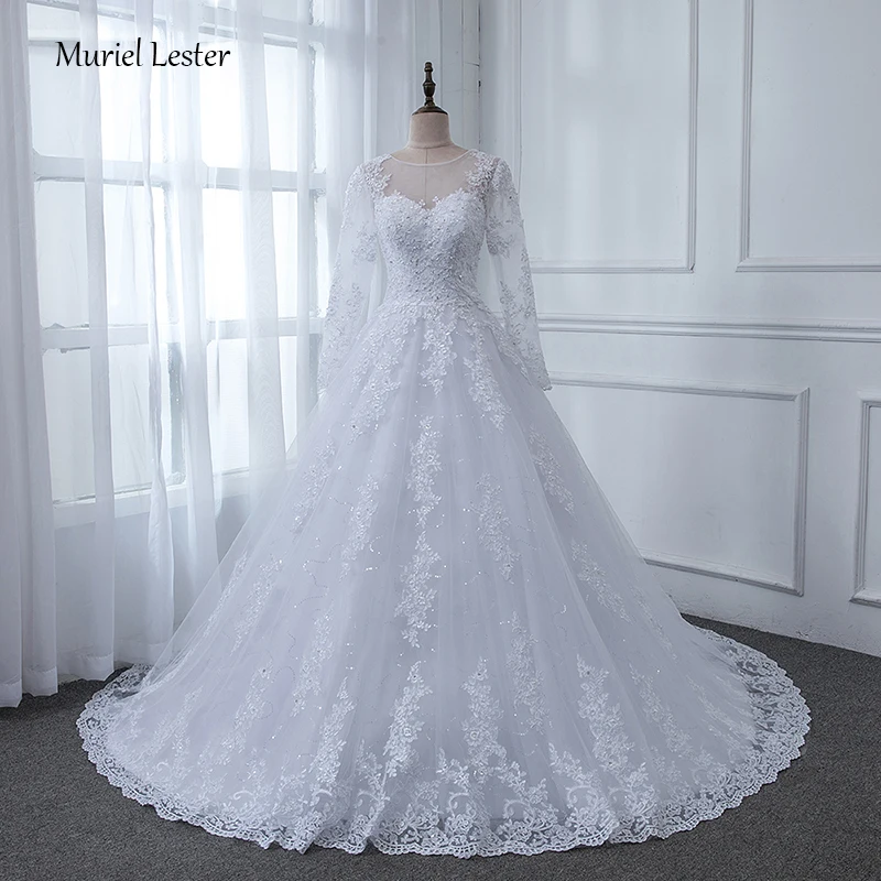 Real Photo Ball Gown Wedding Dresses White Lace Appliques Bridal Gowns Vestidos De Novia 2020 Long Sleeves Bride Dress Trouwjurk
Real Photo Ball Gown Wedding Dresses White Lace Appliques Bridal Gowns Vestidos De Novia 2020 Long Sleeves Bride Dress Trouwjurk