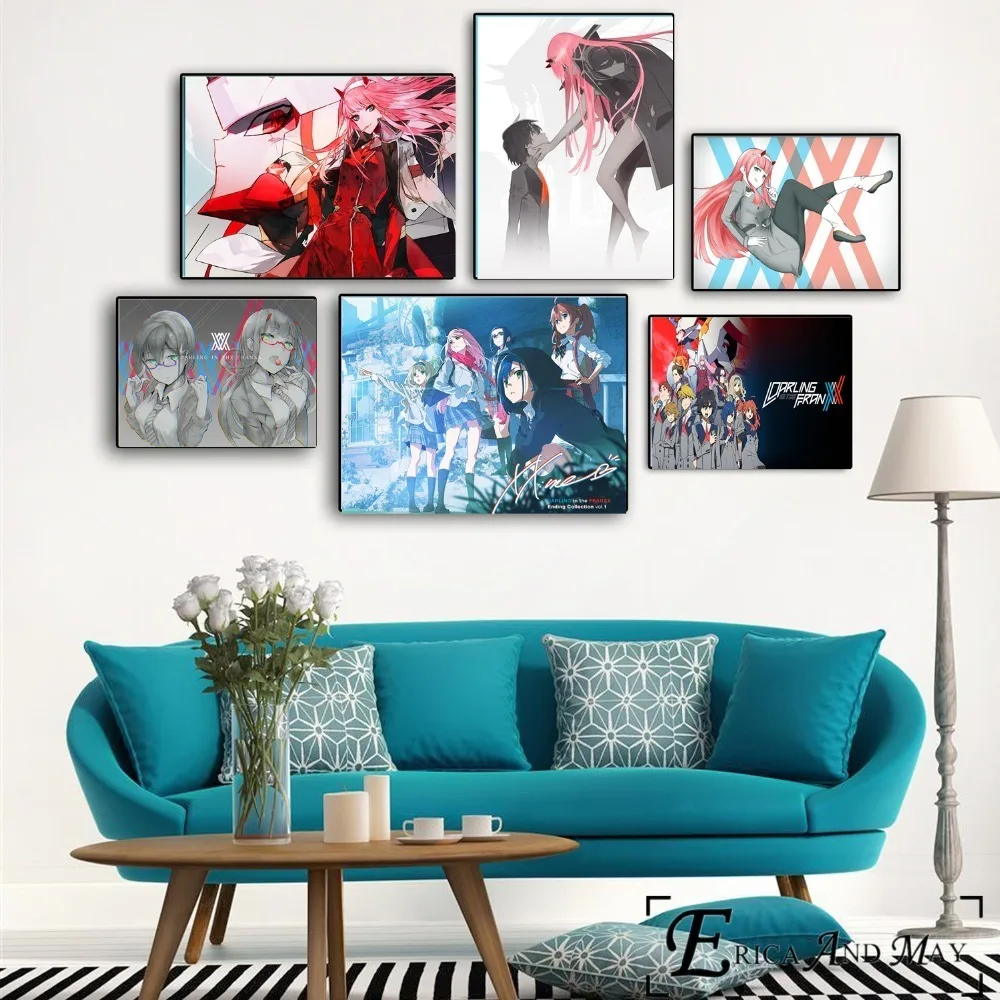 Постеры и принты в стиле аниме Darling In The Franxx Картина на холсте винтажная картина