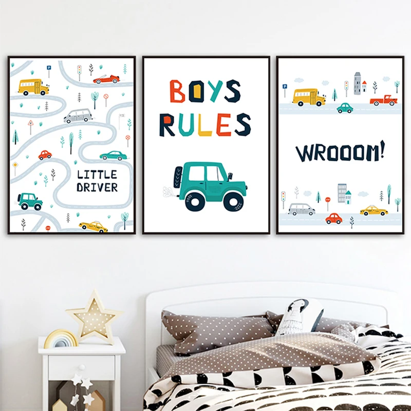 Cartoon Toy Car Driver Club Boy Nursery Nordic Poster Kids Room Wall Art Canvas Painting Wall Pictures For Living Room Unframed
Cartoon Toy Car Driver Club Boy Nursery Nordic Poster Kids Room Wall Art Canvas Painting Wall Pictures For Living Room Unframed