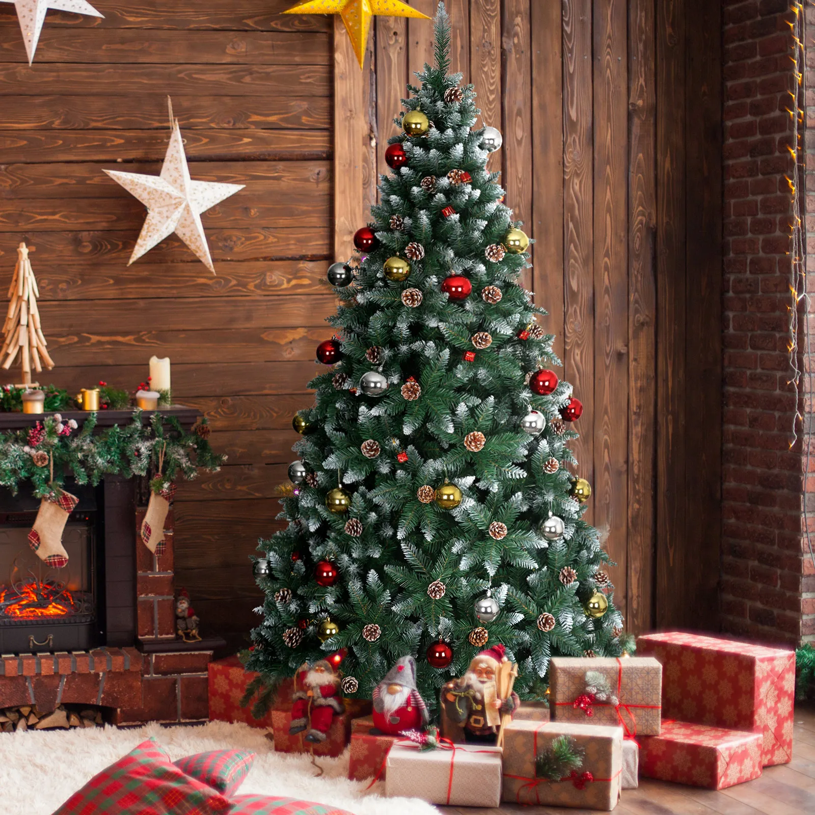 6ft/7.5ft Artificial Christmas Tree Indoor X-mas Decoration Detachable New Year Home Outdoor Festival Decor Gifts
6ft/7.5ft Artificial Christmas Tree Indoor X-mas Decoration Detachable New Year Home Outdoor Festival Decor Gifts