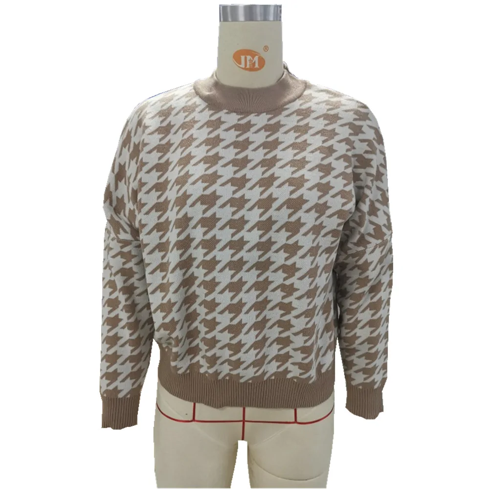 Ladies Knitted Autumn Winter Sweater Women Pullover Casual Houndstooth Warm Soft Slim Sweaters Female Pull Knitwear Retro Jumper
Ladies Knitted Autumn Winter Sweater Women Pullover Casual Houndstooth Warm Soft Slim Sweaters Female Pull Knitwear Retro Jumper