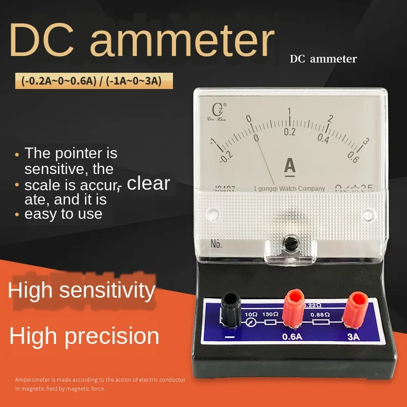 DC Ammeter Ammeter Grade 2.5 Middle School Physical and Electrical Experiment Teaching Instruments Pointer Type Electric Meter
DC Ammeter Ammeter Grade 2.5 Middle School Physical and Electrical Experiment Teaching Instruments Pointer Type Electric Meter