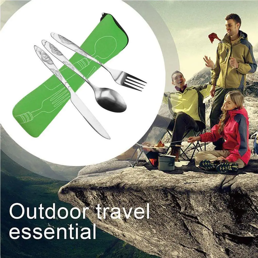3pcs/Set Dinnerware Portable Printed Steel Spoon Fork With Cutlery Travel Knife Tableware To Set Bag Steak Carry Eazy D8L9
3pcs/Set Dinnerware Portable Printed Steel Spoon Fork With Cutlery Travel Knife Tableware To Set Bag Steak Carry Eazy D8L9