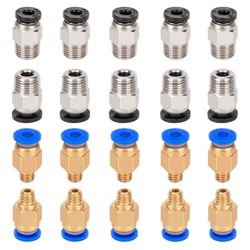 New PC4-M6 Pneumatic Fitting and 5 Pcs PC4-M10 Pneumatic Fitting for Creality Ender 3/Pro Ender 5 CR-10/10S 3D Printer
New PC4-M6 Pneumatic Fitting and 5 Pcs PC4-M10 Pneumatic Fitting for Creality Ender 3/Pro Ender 5 CR-10/10S 3D Printer