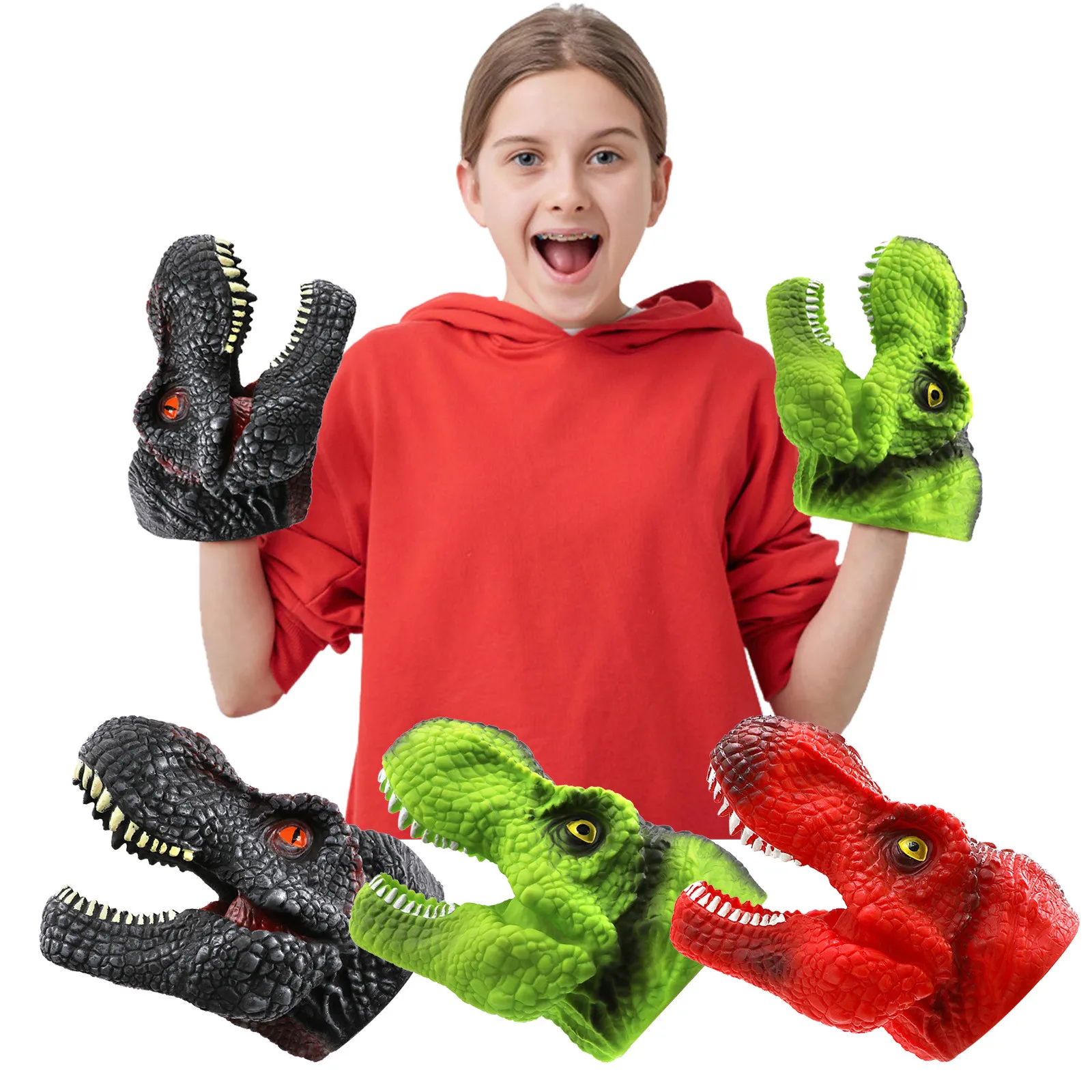 Dinosaur Hand Puppets Soft Rubber Dinosaur Toys Set Realistic Tyrannosaurus Dilophosaurus Triceratops Puppet Toys Party Gifts
Dinosaur Hand Puppets Soft Rubber Dinosaur Toys Set Realistic Tyrannosaurus Dilophosaurus Triceratops Puppet Toys Party Gifts