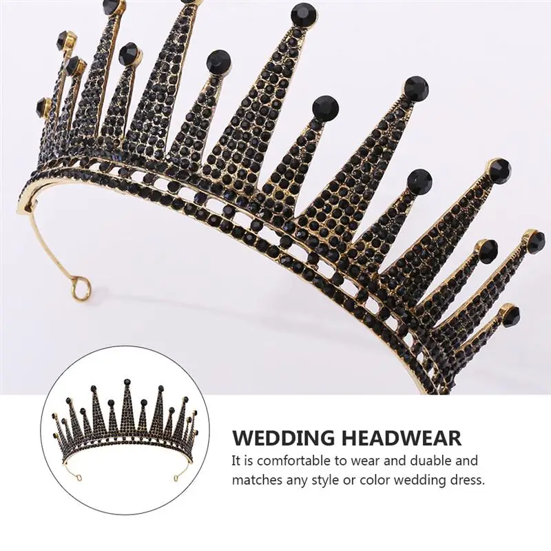 1pc Bridal Alloy Crown Woman's Retro Styled Headgear Birthday Headdress (Black)
1pc Bridal Alloy Crown Woman's Retro Styled Headgear Birthday Headdress (Black)