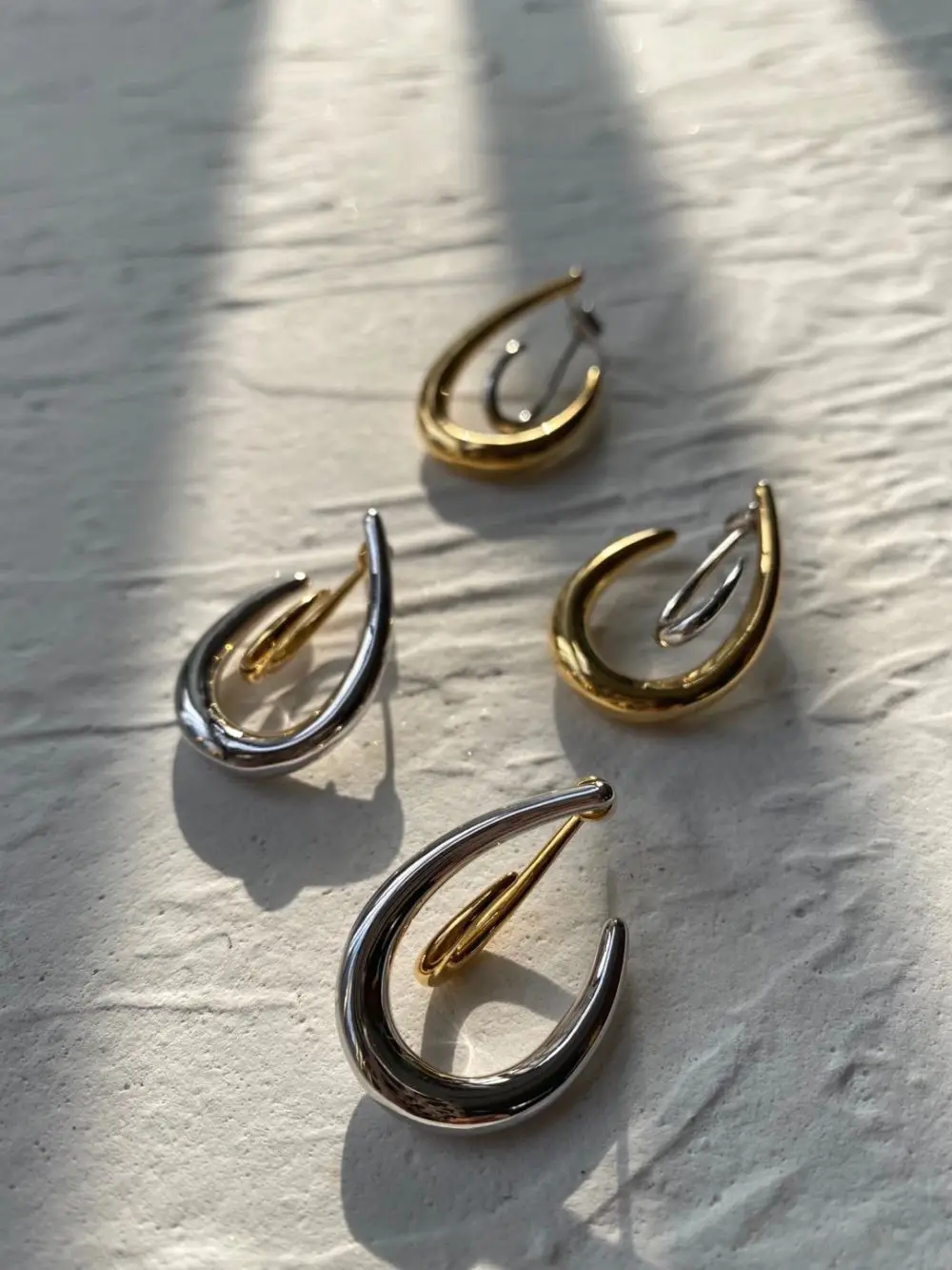 RISPADA Gold and silver color contrast design 2 way to wear Drop Earrings
RISPADA Gold and silver color contrast design 2 way to wear Drop Earrings