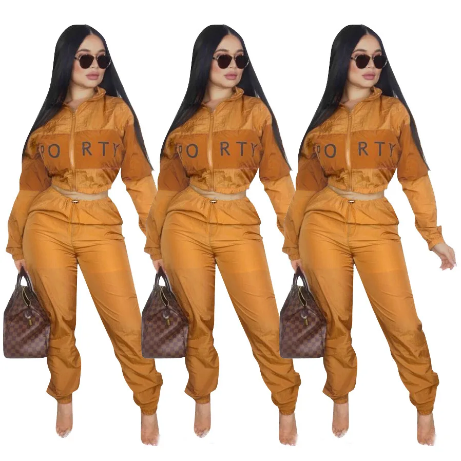 Sexy Letter Print Stitching Zipper Long Sleeve Women Set Tracksuit Two Piece Set Top and Pants Plus Size Sweat Suits Overalls
Sexy Letter Print Stitching Zipper Long Sleeve Women Set Tracksuit Two Piece Set Top and Pants Plus Size Sweat Suits Overalls