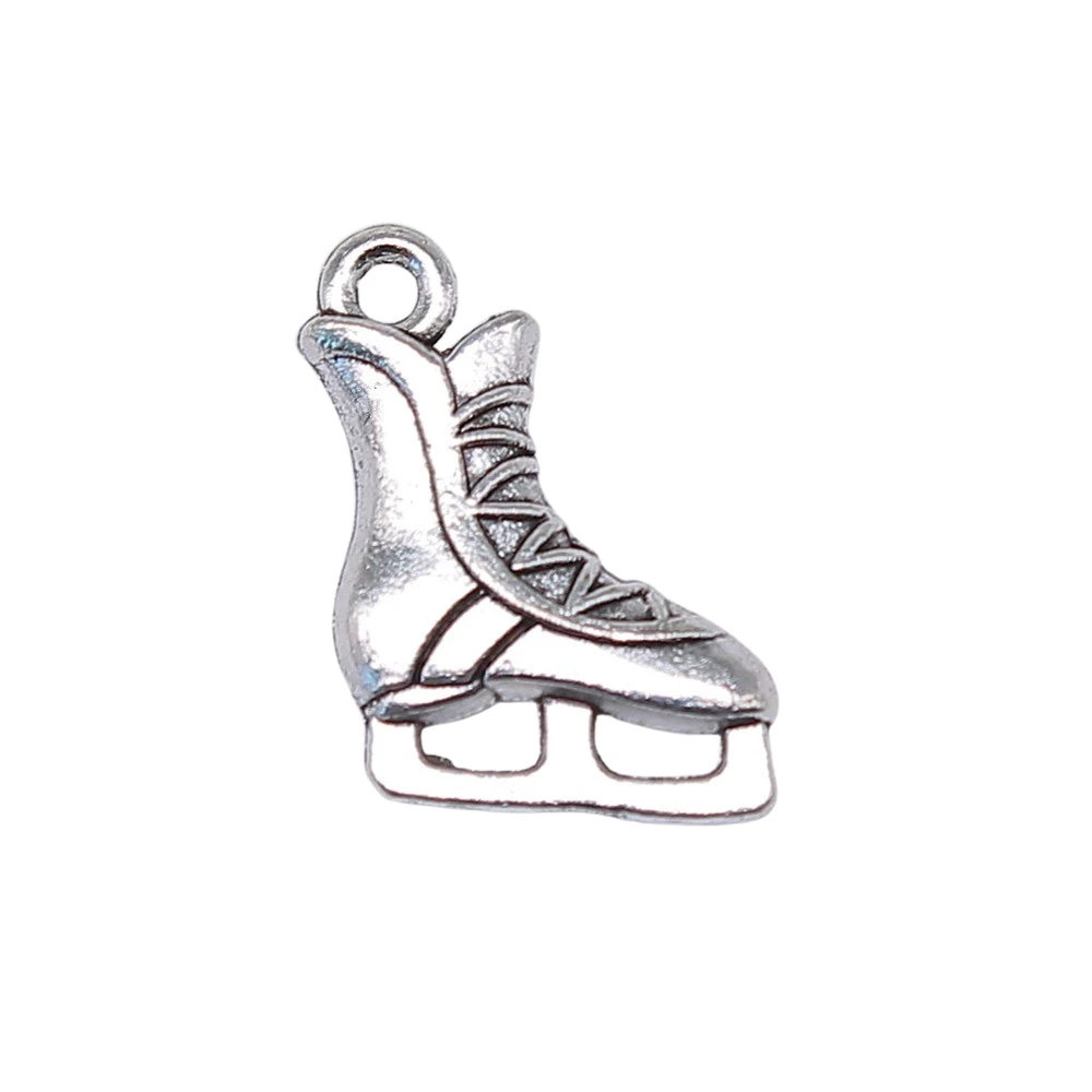 Wholesale 100pcs/bag 17x12mm Antique Silver Color Antique Bronze Color Skate Charm Shoe Skate Charm
Wholesale 100pcs/bag 17x12mm Antique Silver Color Antique Bronze Color Skate Charm Shoe Skate Charm