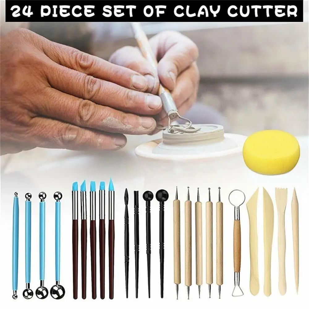 11pcs/19pcs/24pcs Pottery Sculpting Tools Soft Pottery Tools Economic Professional Craft Carving Knife Wooden
11pcs/19pcs/24pcs Pottery Sculpting Tools Soft Pottery Tools Economic Professional Craft Carving Knife Wooden