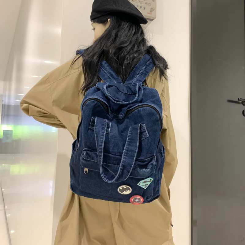 Vintage Fashion Backpack denim Large Capacity High Quality school backpack for girls student Women School Bag Female Mochilas
Vintage Fashion Backpack denim Large Capacity High Quality school backpack for girls student Women School Bag Female Mochilas