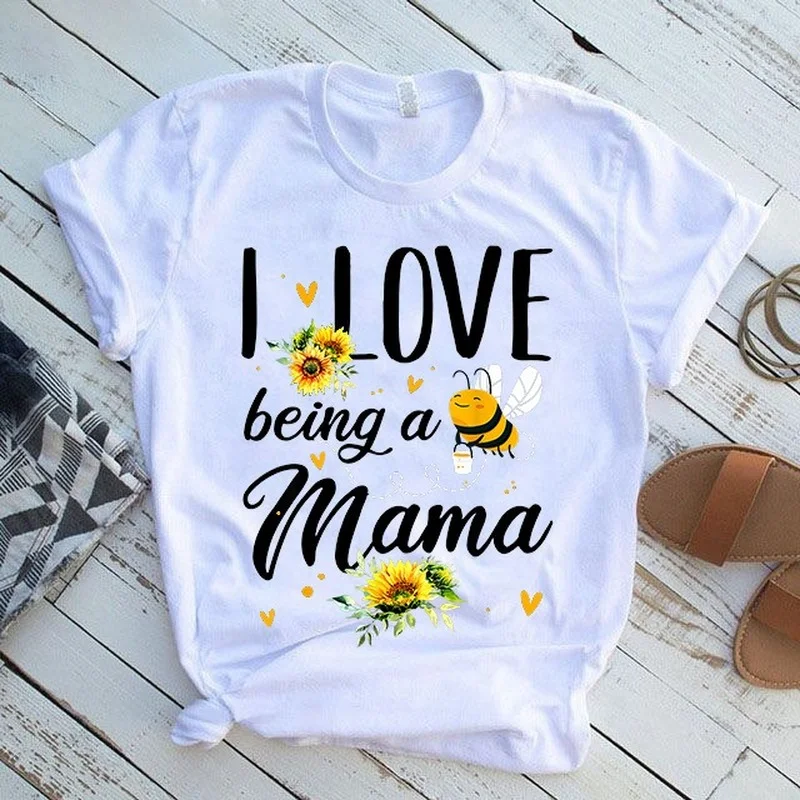 Sunflower Love Being MAMA Print Women T Shirt Short Sleeve O Neck Loose Women Tshirt Ladies Tee Shirt Tops Camisetas Mujer
Sunflower Love Being MAMA Print Women T Shirt Short Sleeve O Neck Loose Women Tshirt Ladies Tee Shirt Tops Camisetas Mujer