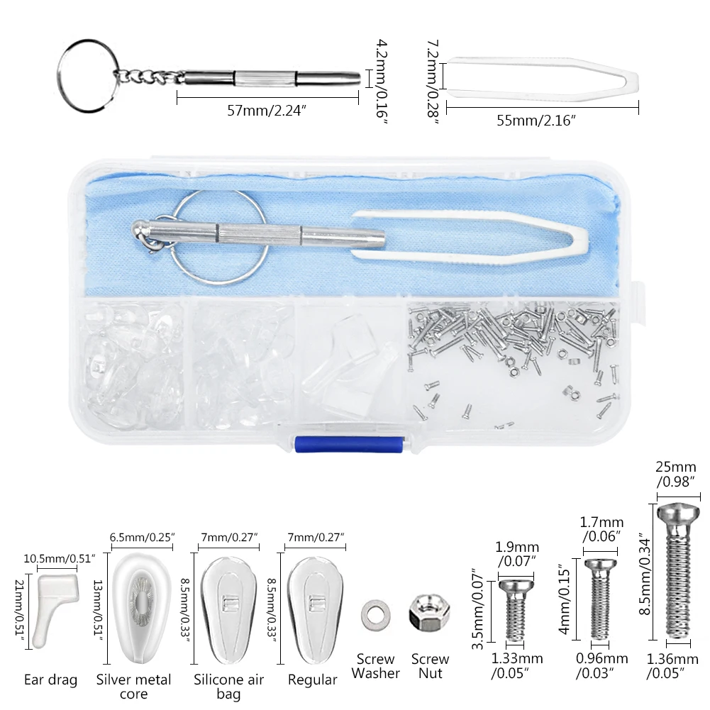 Eyeglasses Kit Screws Precision Repair Spectacles Nut Sun Glasses Set Nose Pad Optical Precision Watch Screwdriver Hand Tool
Eyeglasses Kit Screws Precision Repair Spectacles Nut Sun Glasses Set Nose Pad Optical Precision Watch Screwdriver Hand Tool