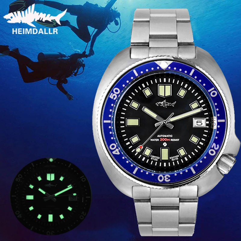 HEIMDALLR Mens Turtle Mechanical Watch Sapphire NH35A Stainless Watch 200M Waterproof Diver Watches Automatic Movement Watch
HEIMDALLR Mens Turtle Mechanical Watch Sapphire NH35A Stainless Watch 200M Waterproof Diver Watches Automatic Movement Watch