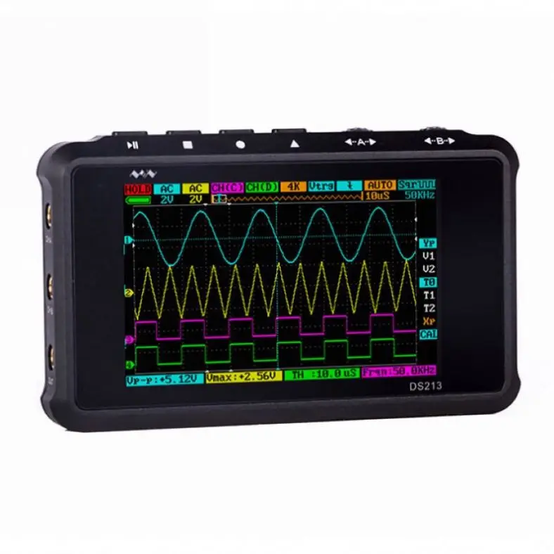 DSO203 upgrade DS213 4 Channel 100MS/s MINI Nano DSO213 Professional Portable Digital Oscilloscope Digital DSO 213
DSO203 upgrade DS213 4 Channel 100MS/s MINI Nano DSO213 Professional Portable Digital Oscilloscope Digital DSO 213