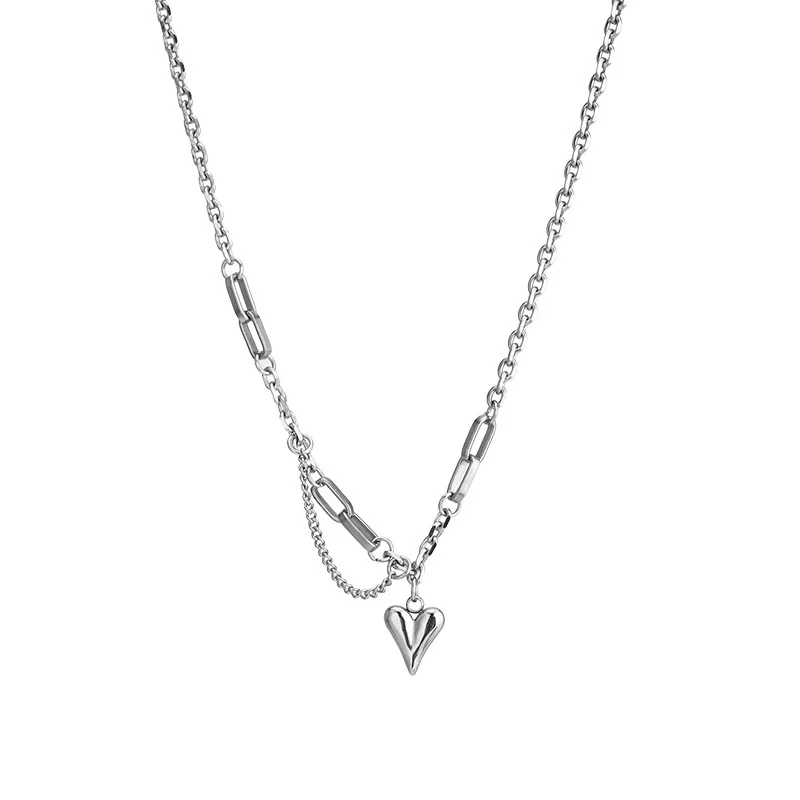 Necklaces Woman Heart Necklace Women Pendant Simple Chain Lovers Jewelry Wedding Silver Color Trendy Kpop Party Metal Collares 
Necklaces Woman Heart Necklace Women Pendant Simple Chain Lovers Jewelry Wedding Silver Color Trendy Kpop Party Metal Collares