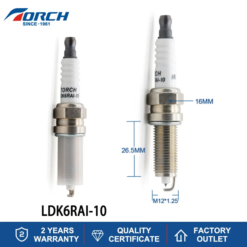 Replacement Candle for Candle LZKR6AI-10G Iridium Spark Plug Parts Number LDK6RAI-10 China Original Brand TORCH ONE Piece
Replacement Candle for Candle LZKR6AI-10G Iridium Spark Plug Parts Number LDK6RAI-10 China Original Brand TORCH ONE Piece