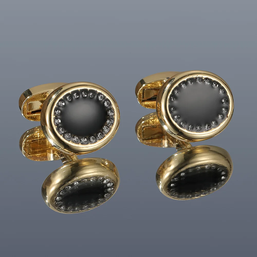 New French Men's Cufflinks Fashion Business Banquet Wedding Accessories Gifts Golden Oval Crystal Cuff Links
New French Men's Cufflinks Fashion Business Banquet Wedding Accessories Gifts Golden Oval Crystal Cuff Links