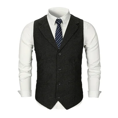 Free Shipping Autumn And Winter New Solid Color Lapel V-neck Men's Slim Waist Four-button Suit Vest
Free Shipping Autumn And Winter New Solid Color Lapel V-neck Men's Slim Waist Four-button Suit Vest