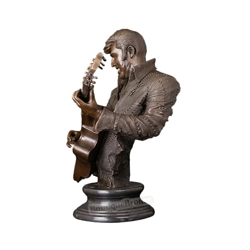 Rock & Roll Star Musical Man Statue Guitar Player Bust Bronze Sculpture Art Large Size Home Bar Decoration
Rock & Roll Star Musical Man Statue Guitar Player Bust Bronze Sculpture Art Large Size Home Bar Decoration