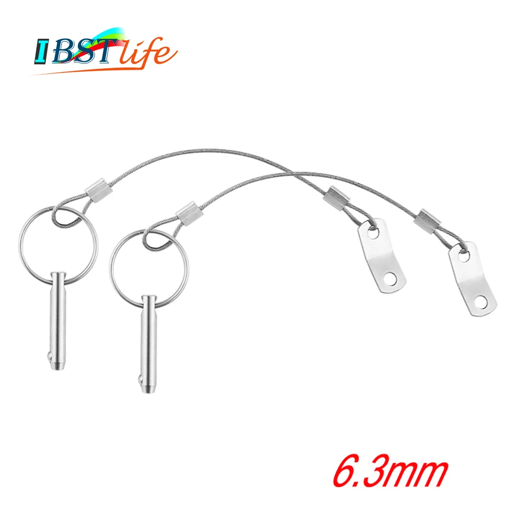 2PCS Stainless Steel 316Quick Release Pin with Lanyard for Boat Bimini Top Deck Hinge Marine hardware
2PCS Stainless Steel 316Quick Release Pin with Lanyard for Boat Bimini Top Deck Hinge Marine hardware
