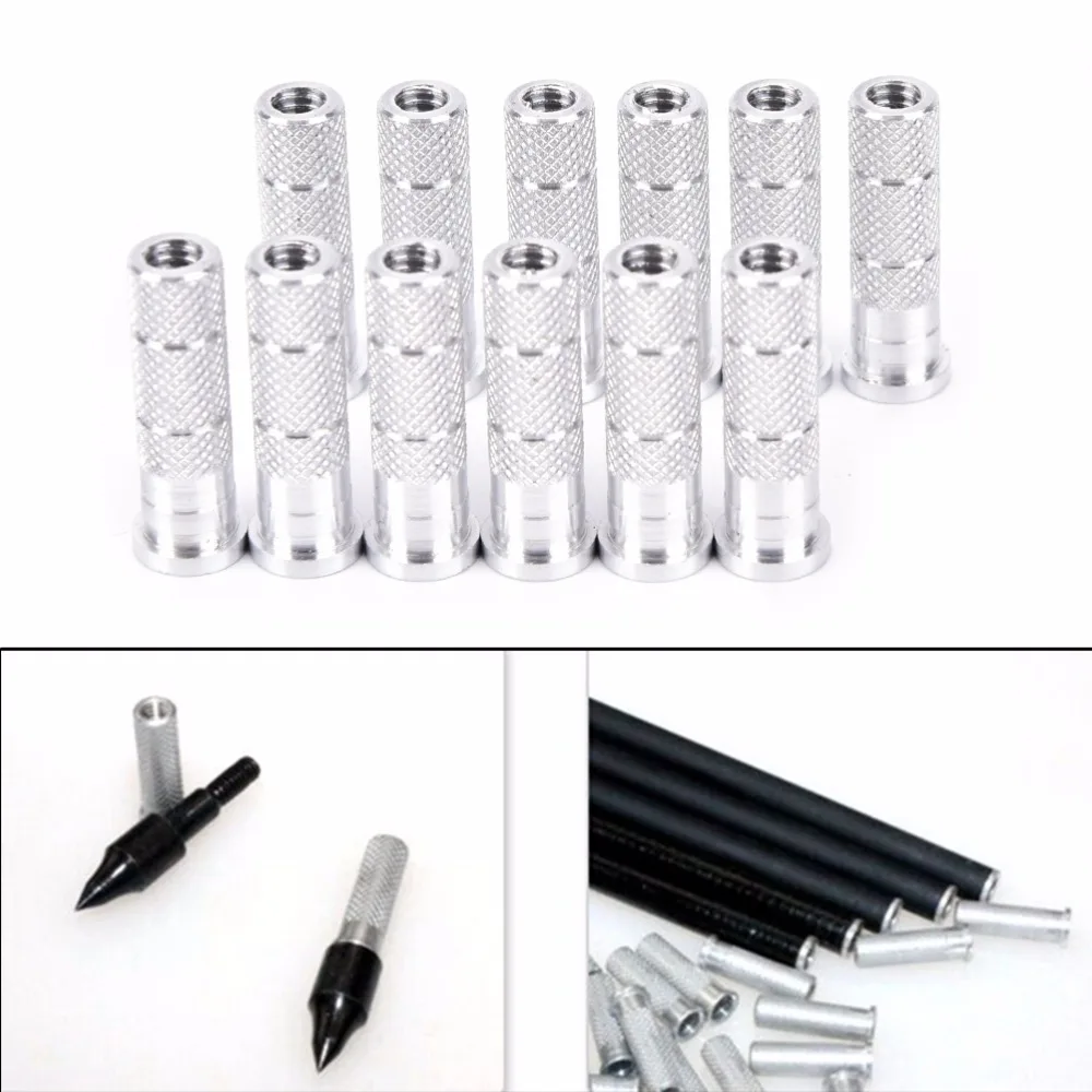 12PCS Silver Aluminum Archery Insert Base Replace for Arrow Shaft and hunting 7.6x 6.2mm
12PCS Silver Aluminum Archery Insert Base Replace for Arrow Shaft and hunting 7.6x 6.2mm