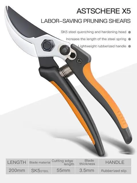 AIRAJ Gardening Pruning Shears, Which Can Cut Branches of 24mm Diameter, Fruit Trees, Flowers,Branches and Scissors Hand Tools
AIRAJ Gardening Pruning Shears, Which Can Cut Branches of 24mm Diameter, Fruit Trees, Flowers,Branches and Scissors Hand Tools