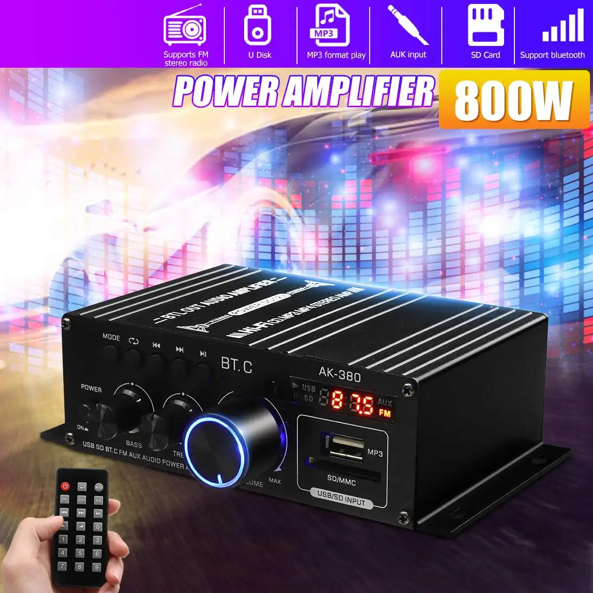 Усилитель мощности k380, bluetooth 5,0, приемник, стерео, домашняя автомобильная аудиосистема, музыкальный плеер, усилитель мощности 12 В, bluetooth-динам...
Усилитель мощности k380, bluetooth 5,0, приемник, стерео, домашняя автомобильная аудиосистема, музыкальный плеер, усилитель мощности 12 В, bluetooth-динам...
