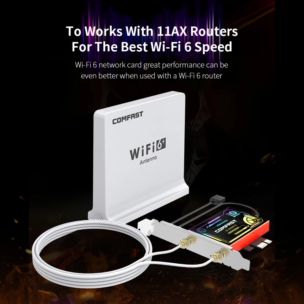 COMFAST CF-AX200 Bluetooth PCI-E Network Card Adapter Dual Band WiFi CP 3000M for Office Caring Computer Supplies
COMFAST CF-AX200 Bluetooth PCI-E Network Card Adapter Dual Band WiFi CP 3000M for Office Caring Computer Supplies