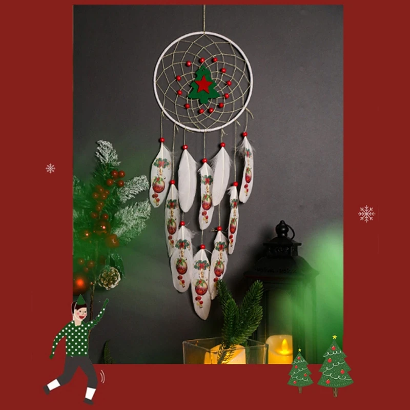 Christmas Tree Star Dream Catcher Boho Handmade Feather Wall Hanging Dreamcatcher Ornament Car Home Decoration
Christmas Tree Star Dream Catcher Boho Handmade Feather Wall Hanging Dreamcatcher Ornament Car Home Decoration