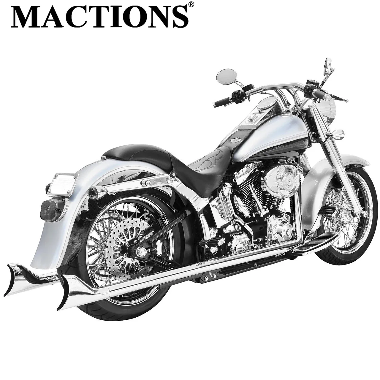 Мотоциклетная двойная выхлопная система хромированная труба для Harley Softail Breakout