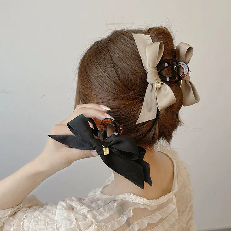 Large Bow Hair Clamp Claw Hair Accessories For Women Ribbon Shark Clip New Girl Korean Barrettes Hairpin Hair Clips 
Large Bow Hair Clamp Claw Hair Accessories For Women Ribbon Shark Clip New Girl Korean Barrettes Hairpin Hair Clips