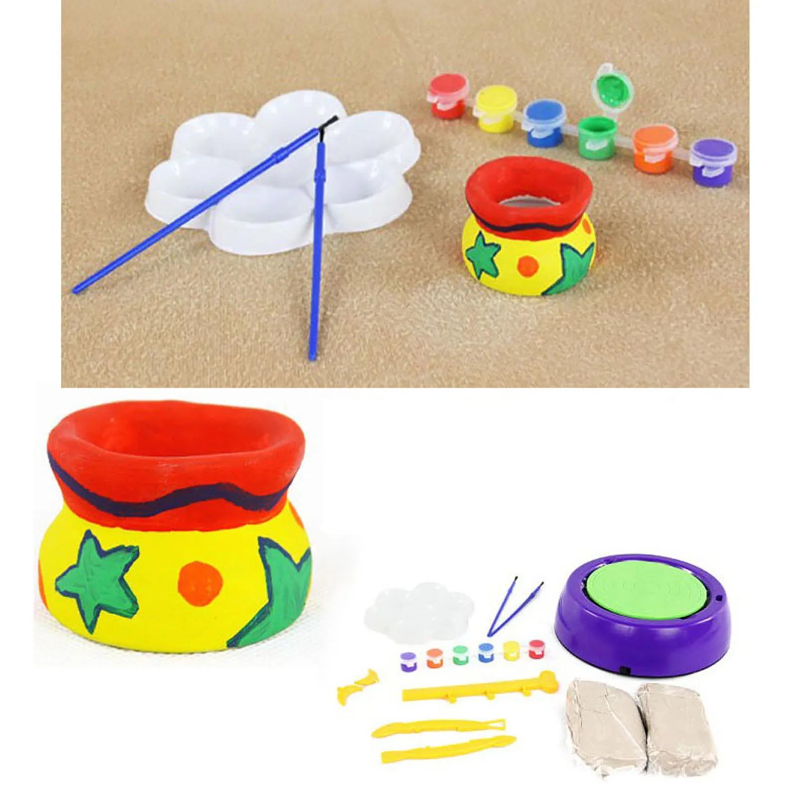 DIY Handmake Ceramic Pottery Machine Kids Craft Toys For Boys Girls Mini Pottery Wheels Arts Crafts Early Educational Child Toy
DIY Handmake Ceramic Pottery Machine Kids Craft Toys For Boys Girls Mini Pottery Wheels Arts Crafts Early Educational Child Toy