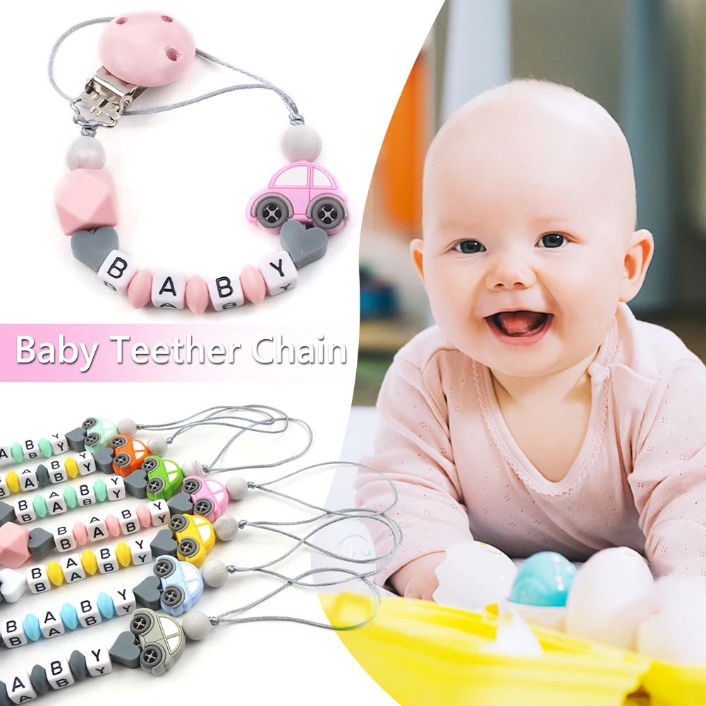 Cartoon Baby Silicone Teether Pacifier Appease Toys Nipple Chain Necklace for Kids Boys Girls Gifts Education Toys
Cartoon Baby Silicone Teether Pacifier Appease Toys Nipple Chain Necklace for Kids Boys Girls Gifts Education Toys