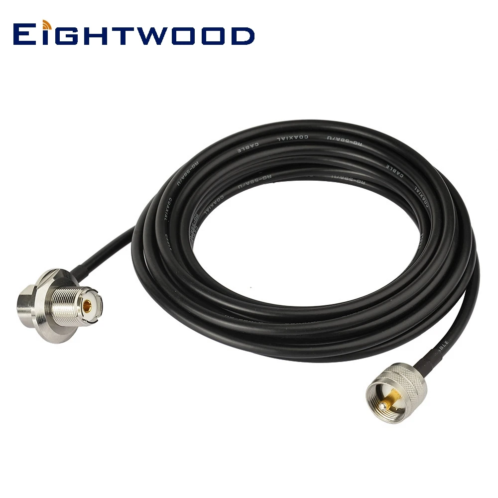Eightwood UHF PL259 штекер в SO239 гнездо RG58 кабель 610 см для автомобиля грузовика