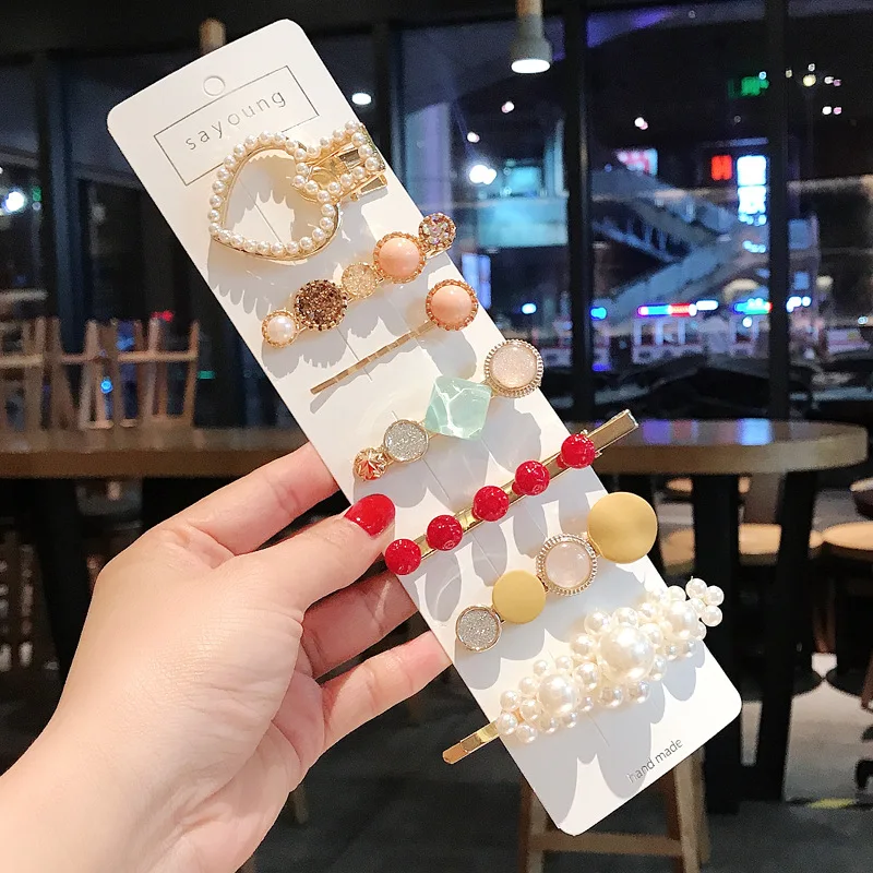 2020 New Women Girls Pearl Crystal Hairpins Side Clip Hair Jewelry Trendy Geometric Barrettes Hair Accessories 5/6/7/8/9pcs/set
2020 New Women Girls Pearl Crystal Hairpins Side Clip Hair Jewelry Trendy Geometric Barrettes Hair Accessories 5/6/7/8/9pcs/set