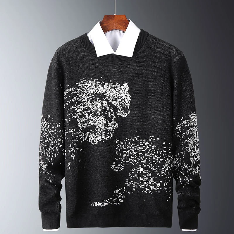 Mens Knitted Sweater 2021 Autumn Winter Men's Pullover Flower Decoration Jumper Casual Loose Soft Male Sweaters Daisy Oversized 
Mens Knitted Sweater 2021 Autumn Winter Men's Pullover Flower Decoration Jumper Casual Loose Soft Male Sweaters Daisy Oversized