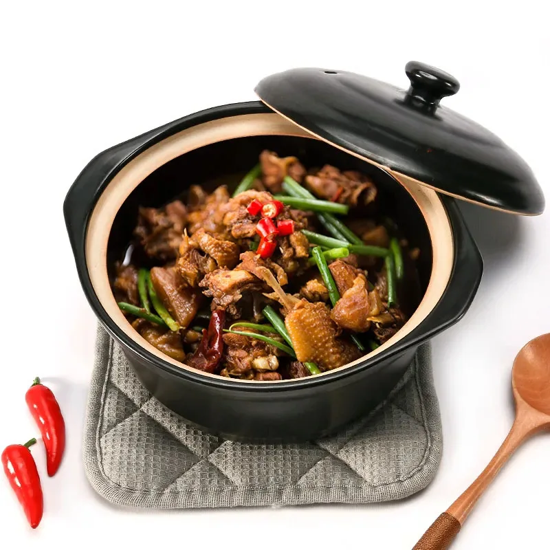 Кастрюля для тушения большой емкости корейский здоровый керамический горшок Бытовая газовая суповая кастрюля устойчивая к высоким темпер... 
Кастрюля для тушения большой емкости корейский здоровый керамический горшок Бытовая газовая суповая кастрюля устойчивая к высоким темпер...