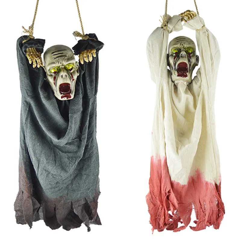 Halloween Party Hanged Ghost Decoration Glowing Eyes Tremble Horrible Cry Haunted House Escape Room Supplies Zombie Mummy xx73
Halloween Party Hanged Ghost Decoration Glowing Eyes Tremble Horrible Cry Haunted House Escape Room Supplies Zombie Mummy xx73