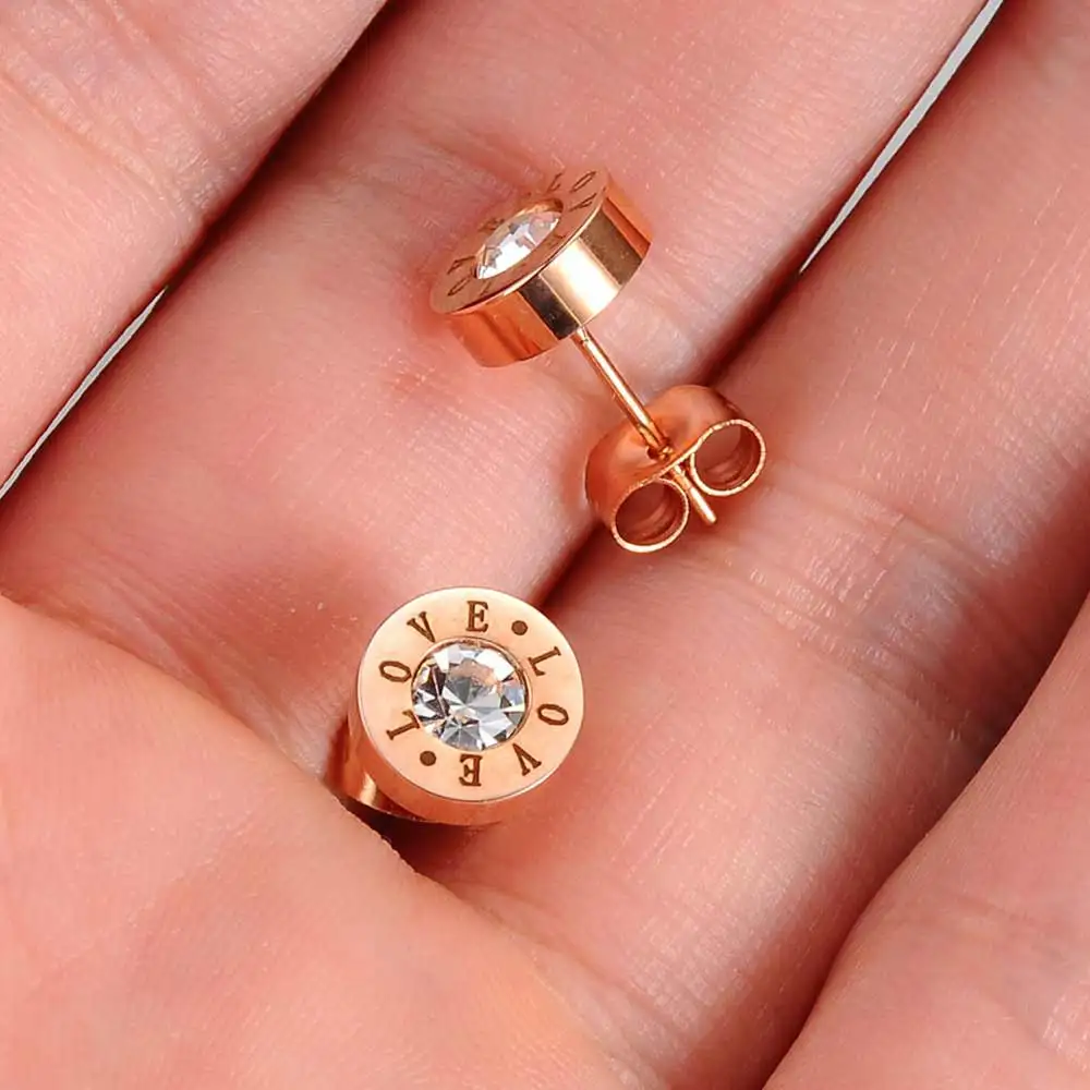 JHSL Brand Women Stud Earring Love Round Cubic Zircon CZ Stone Simple Fashion Jewelry Rose Gold Color Cocktail Party Gift
JHSL Brand Women Stud Earring Love Round Cubic Zircon CZ Stone Simple Fashion Jewelry Rose Gold Color Cocktail Party Gift