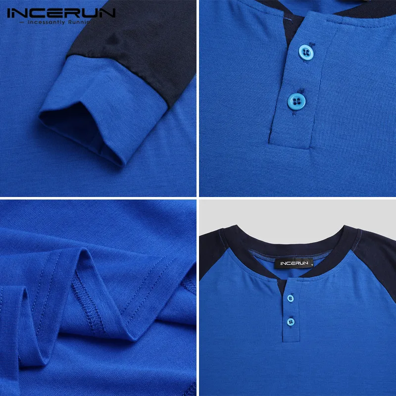 Leisure Long Sleeve V Neck Homewear INCERUN Men Patchwork Sleep Robes Mens Comfortable Nightgown Loose Bathrobes Masculina S-5XL
Leisure Long Sleeve V Neck Homewear INCERUN Men Patchwork Sleep Robes Mens Comfortable Nightgown Loose Bathrobes Masculina S-5XL